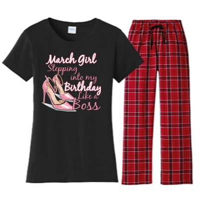 Stepping into March like a boss Women's Flannel Pajama Set