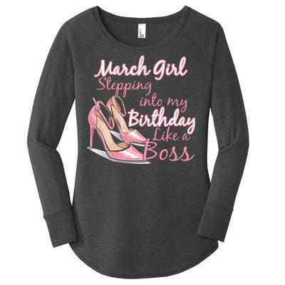 Stepping into March like a boss Women's Perfect Tri Tunic Long Sleeve Shirt