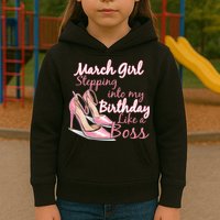 Stepping into March like a boss Kids Hoodie