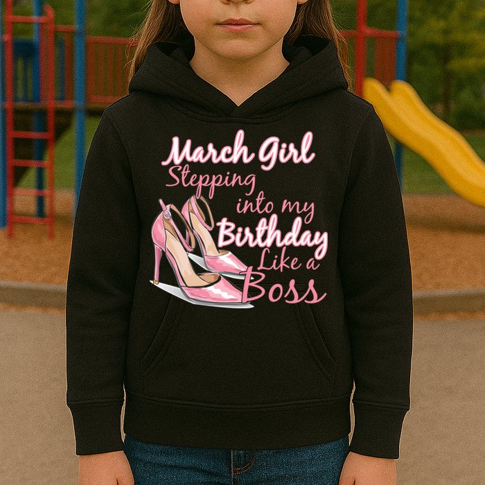 Stepping into March like a boss Kids Hoodie