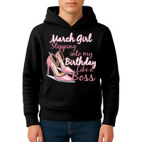 Stepping into March like a boss Kids Hoodie