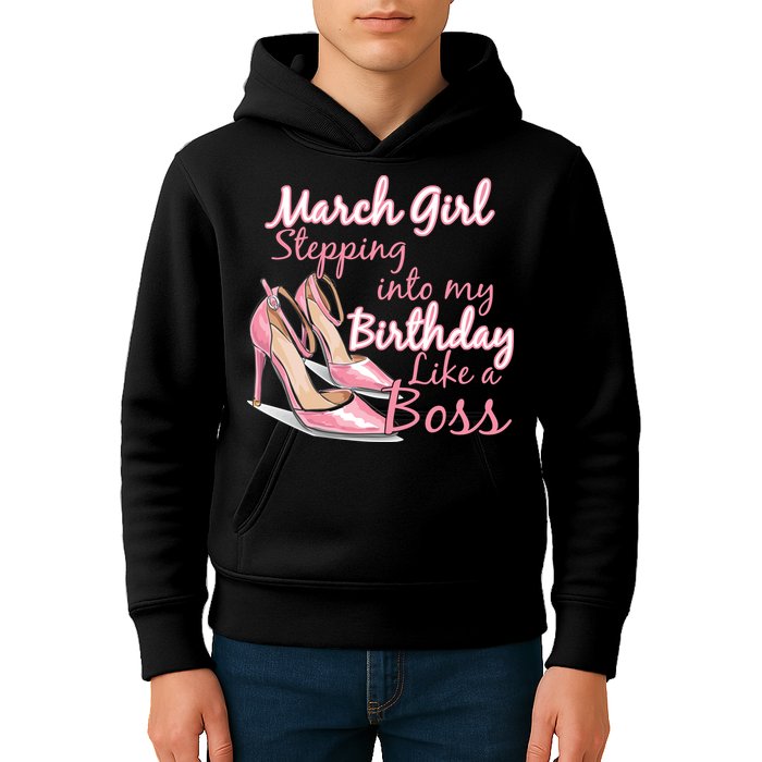 Stepping into March like a boss Kids Hoodie