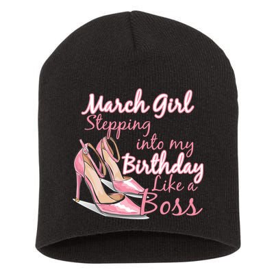 Stepping into March like a boss Short Acrylic Beanie