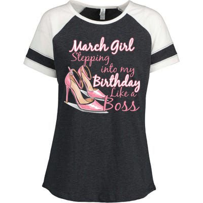 Stepping into March like a boss Enza Ladies Jersey Colorblock Tee