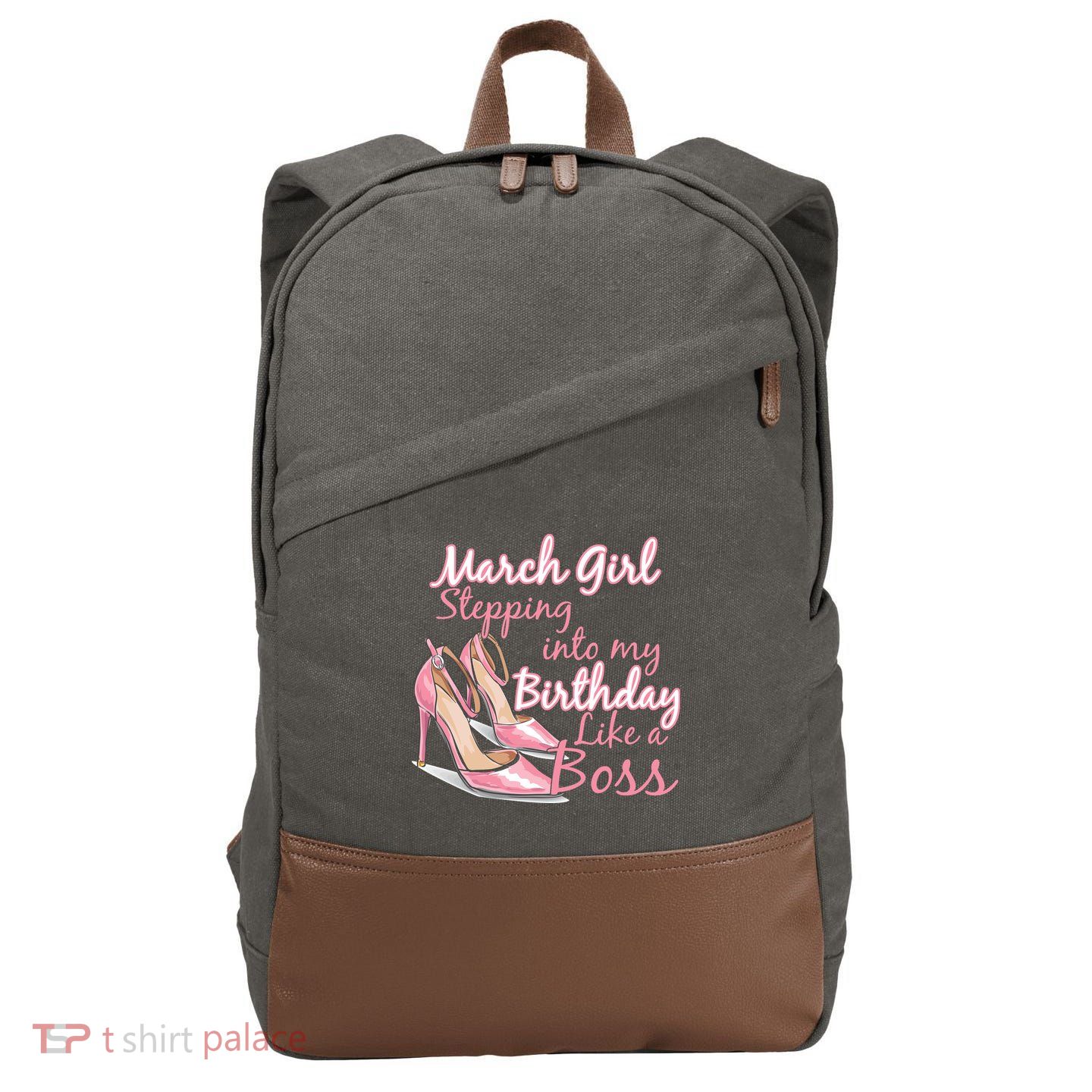 Stepping into March like a boss Cotton Canvas Backpack