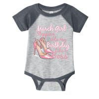 Stepping into March like a boss Infant Baby Jersey Bodysuit