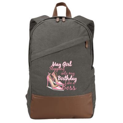Stepping into May like a boss Cotton Canvas Backpack