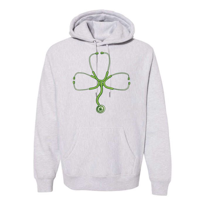 Stethoscope Clover Premium Hoodie