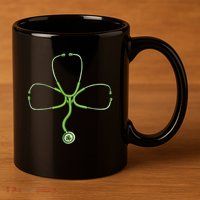 Stethoscope Clover 11oz C Handle Ceramic Mug