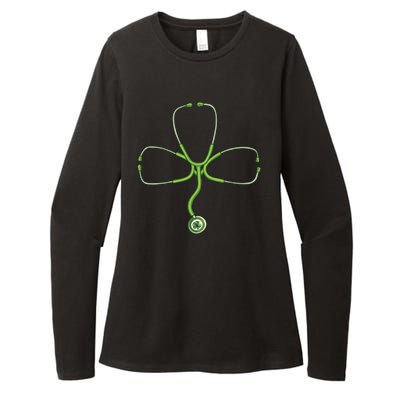 Stethoscope Clover Womens CVC Long Sleeve Shirt