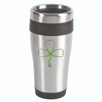 Stethoscope Clover 16oz Travel Tumbler