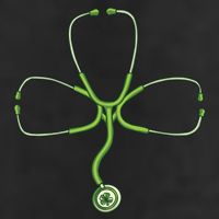 Stethoscope Clover Golf Towel