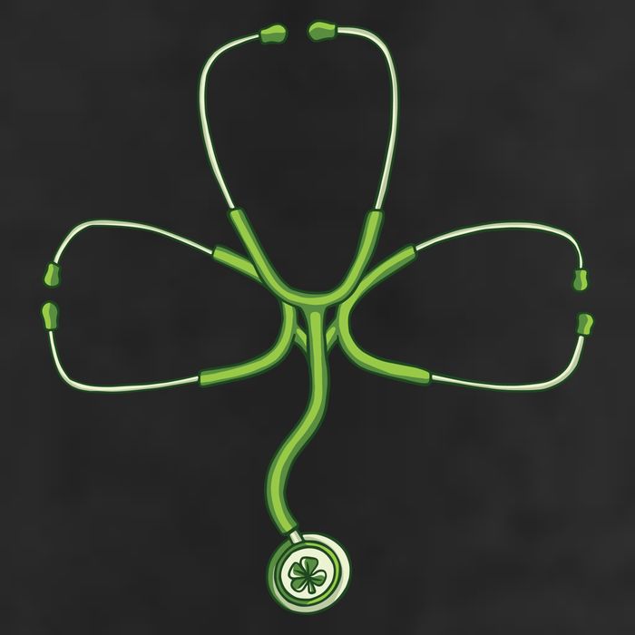 Stethoscope Clover Golf Towel