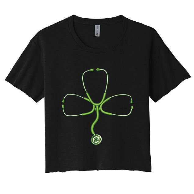 Stethoscope Clover Crop Top