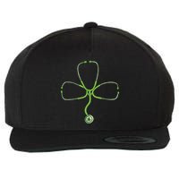 Stethoscope Clover Wool Snapback Cap
