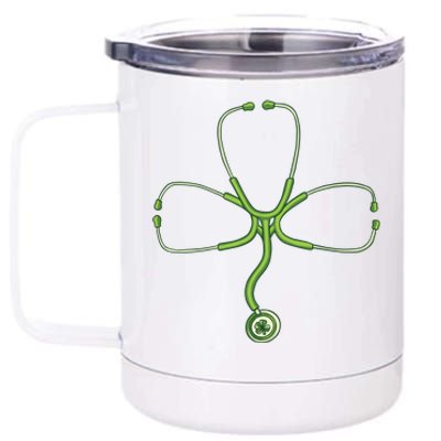 Stethoscope Clover 12 oz Stainless Steel Tumbler Cup