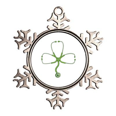 Stethoscope Clover Metallic Star Ornament