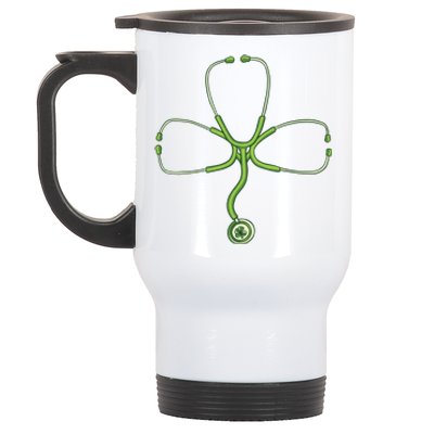 Stethoscope Clover Stainless Steel Travel Mug