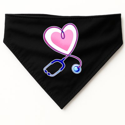 Stethoscope Heart Nursing  USA-Made Doggie Bandana