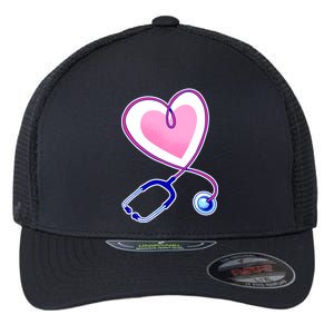 Stethoscope Heart Nursing  Flexfit Unipanel Trucker Cap