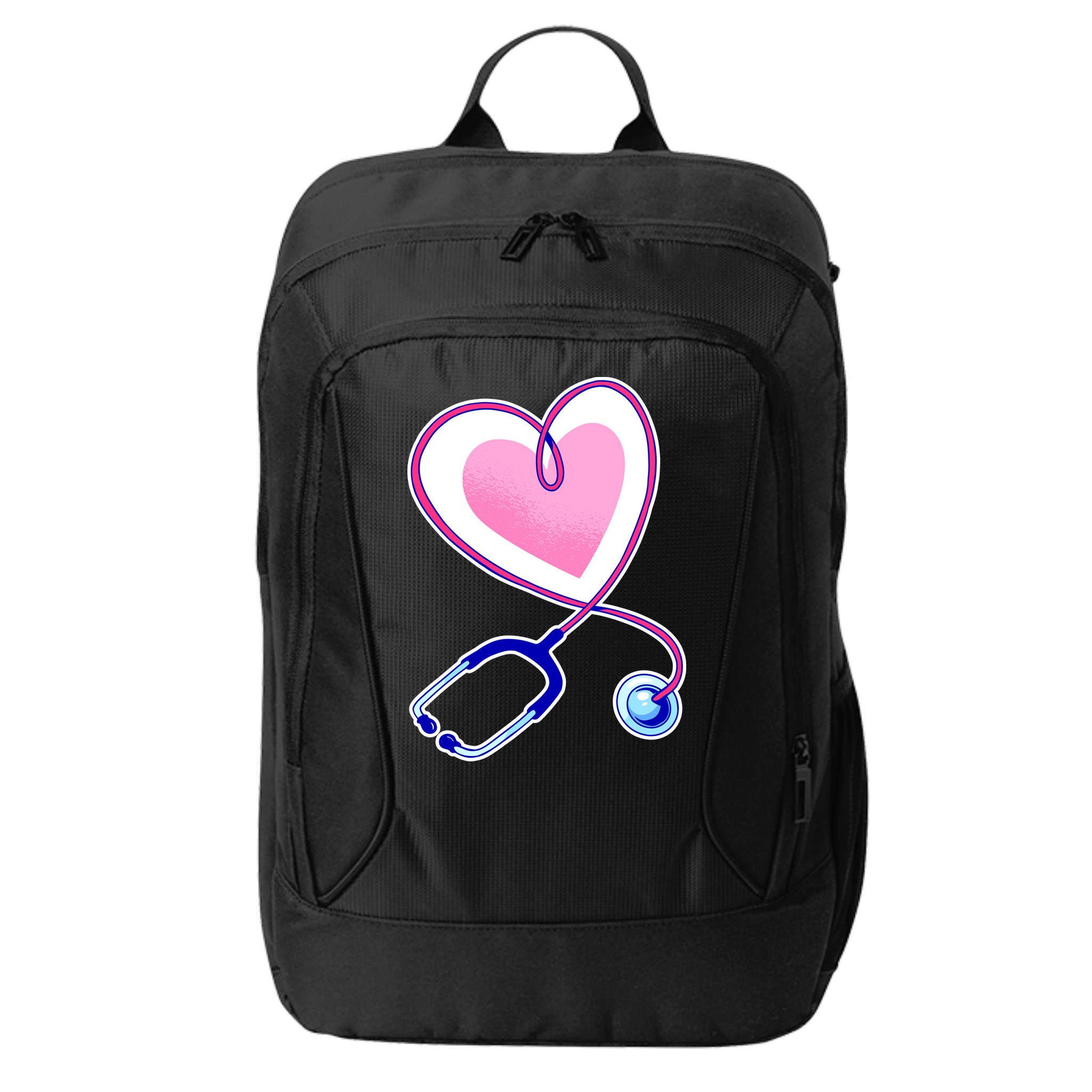 Stethoscope Heart Nursing  City Backpack