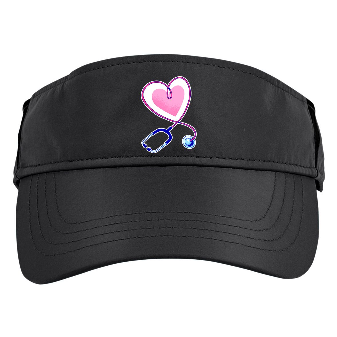 Stethoscope Heart Nursing  Adult Drive Performance Visor