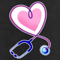 Stethoscope Heart Nursing  Adult Drive Performance Visor
