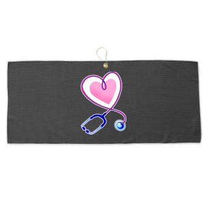 Stethoscope Heart Nursing  Large Microfiber Waffle Golf Towel