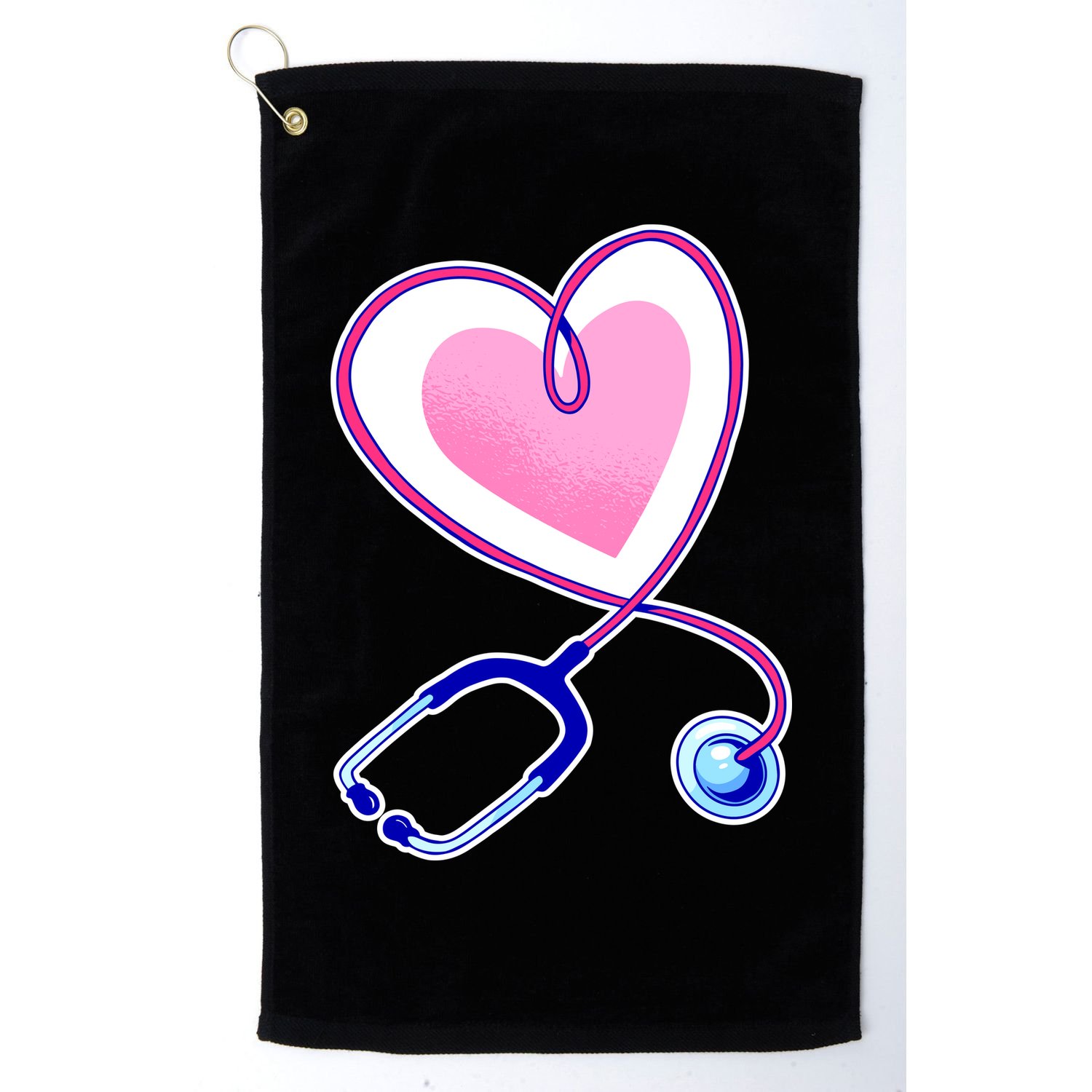 Stethoscope Heart Nursing  Golf Towel