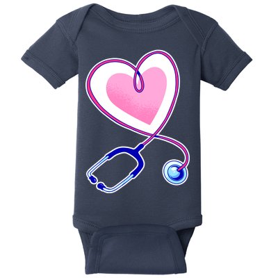 Stethoscope Heart Nursing  Baby Bodysuit