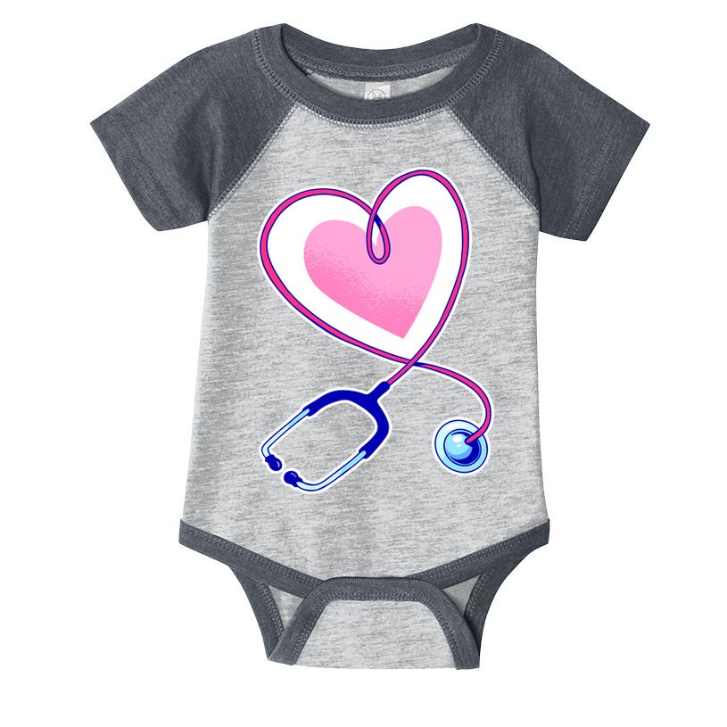 Stethoscope Heart Nursing  Infant Baby Jersey Bodysuit