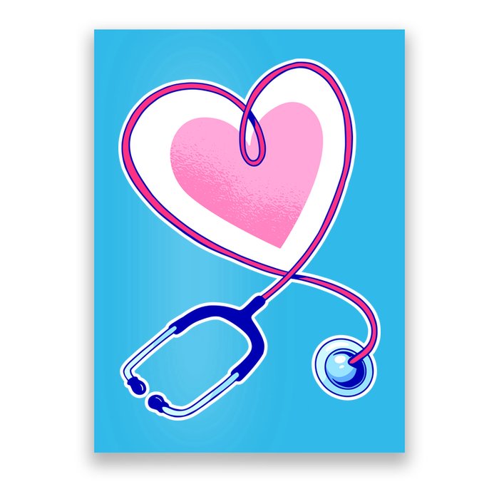 Stethoscope Heart Nursing  Poster