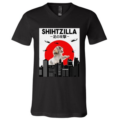 Shih Tzu Funny Shih Tzu Shih Tzu V-Neck T-Shirt