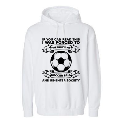 Soccer Team Fan Gift Supporter Soccer Player Gift Garment-Dyed Fleece Hoodie