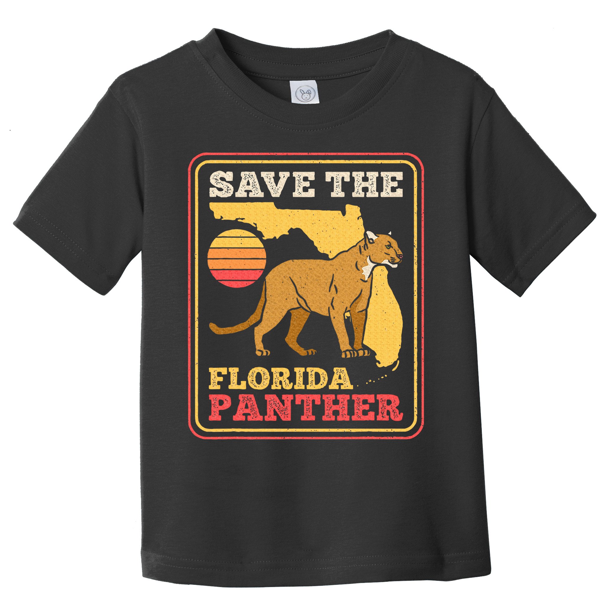 Save The Florida Panther Retro Wildlife Cougar Toddler T-Shirt