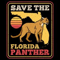 Save The Florida Panther Retro Wildlife Cougar Zip Tote Bag