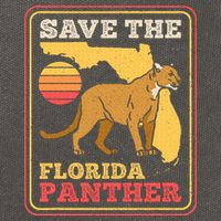 Save The Florida Panther Retro Wildlife Cougar Cotton Canvas Backpack