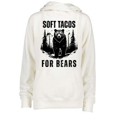 Soft Tacos For Bears Funny Camping Womens Funnel Neck Pullover Hood