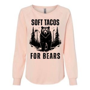 Soft Tacos For Bears Funny Camping Womens California Wash Sweatshirt