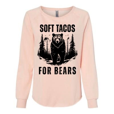 Soft Tacos For Bears Funny Camping Womens California Wash Sweatshirt