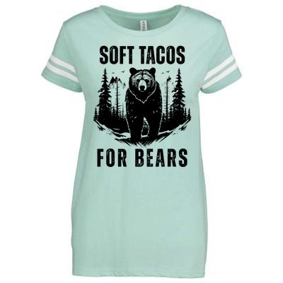 Soft Tacos For Bears Funny Camping Enza Ladies Jersey Football T-Shirt