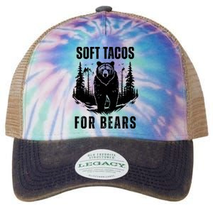 Soft Tacos For Bears Funny Camping Legacy Tie Dye Trucker Hat