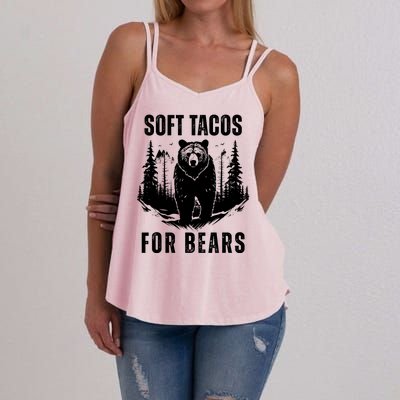 Soft Tacos For Bears Funny Camping Women's Strappy Tank