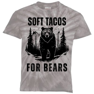 Soft Tacos For Bears Funny Camping Kids Tie-Dye T-Shirt