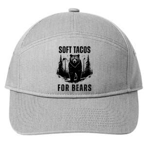 Soft Tacos For Bears Funny Camping 7-Panel Snapback Hat