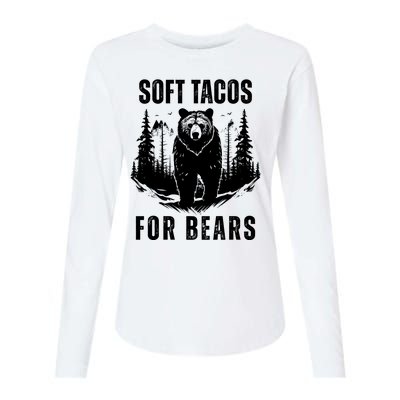 Soft Tacos For Bears Funny Camping Womens Cotton Relaxed Long Sleeve T-Shirt