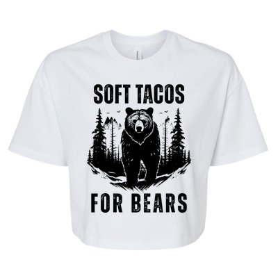 Soft Tacos For Bears Funny Camping Bella+Canvas Jersey Crop Tee