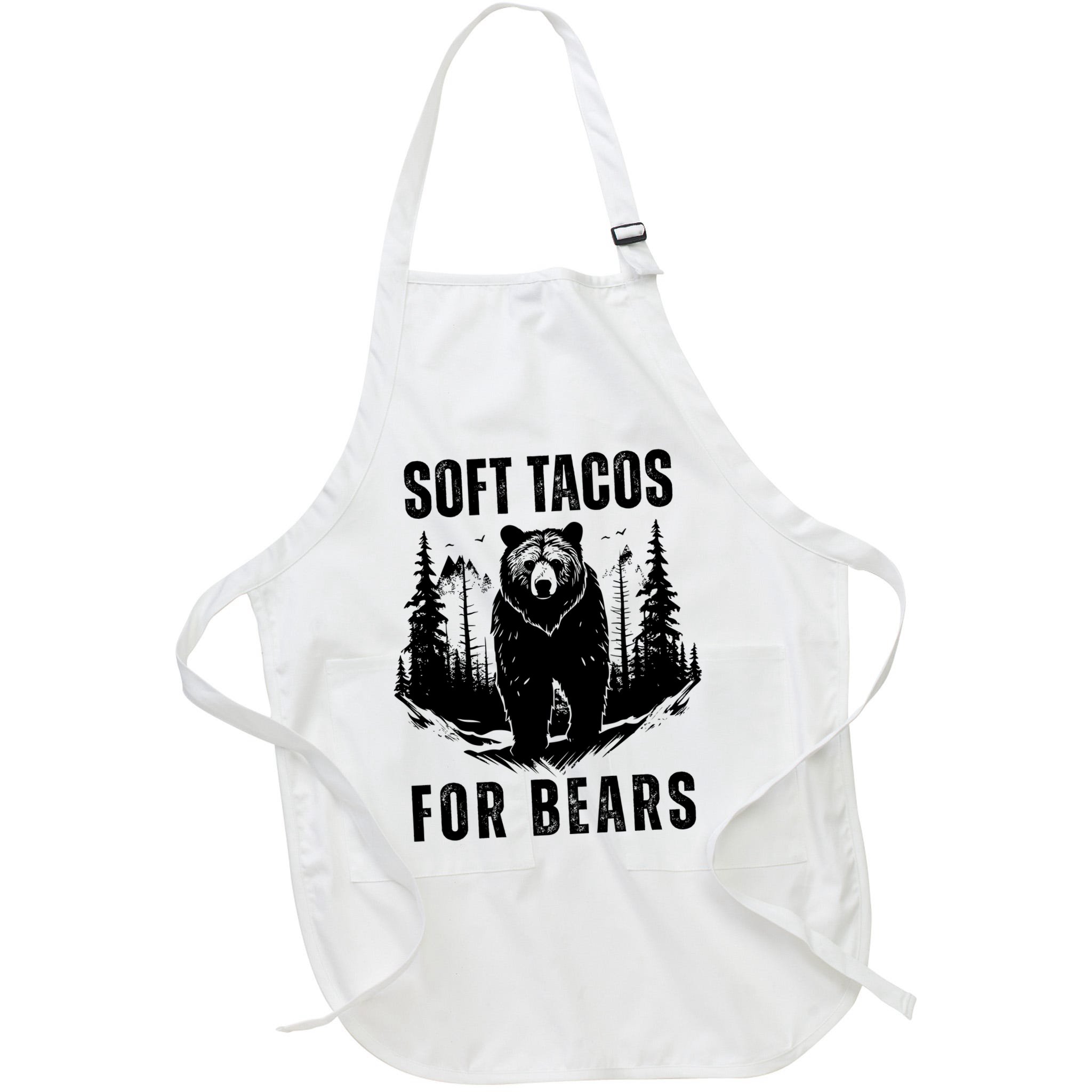 Soft Tacos For Bears Funny Camping Apron