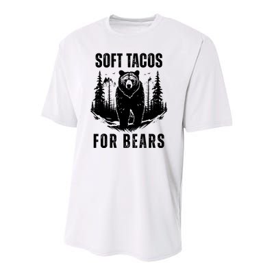 Soft Tacos For Bears Funny Camping Youth Performance Sprint T-Shirt