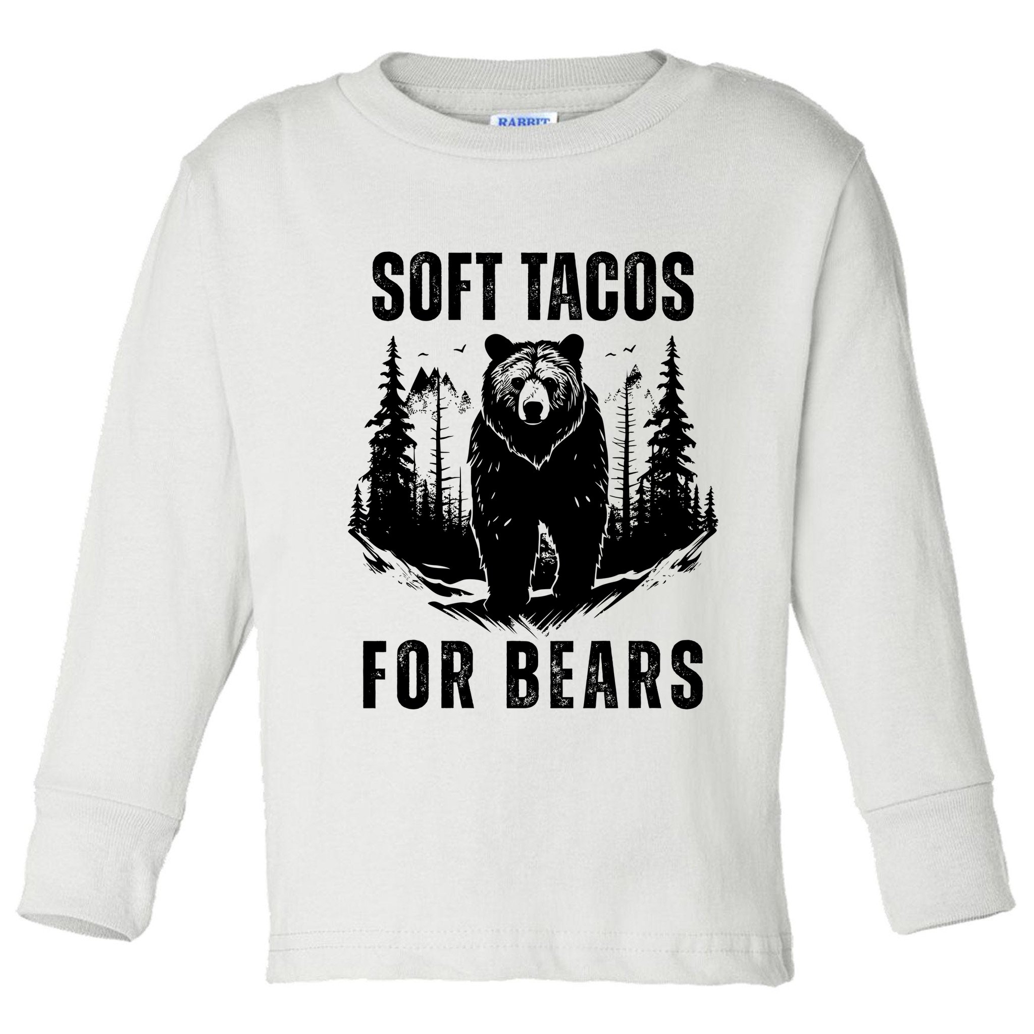 Soft Tacos For Bears Funny Camping Toddler Long Sleeve Shirt
